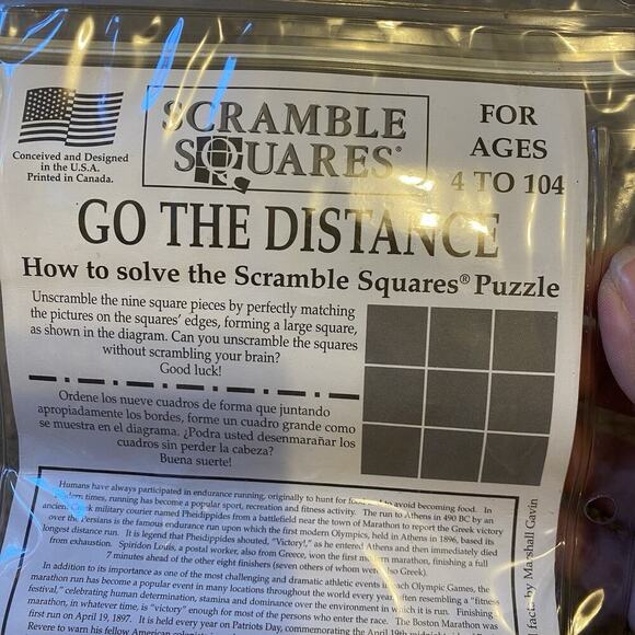 Vintage Scramble Squares Puzzle Go The Distance The World Most Challenging Rare - Picture 5 of 6